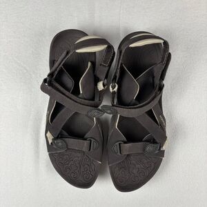 Columbia Brown Leather Hiking Sandals Womens 8 Outdoor Trail Sport Adjustable